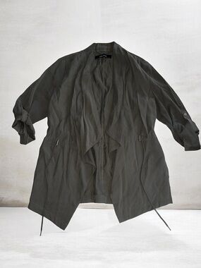 Zara Dark Olive Utility Draped Jacket for womens size S